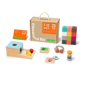 Tooky Toy 7–12 měsíců Edukační box Mini 6 ks