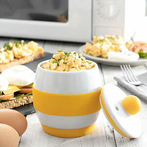 Keramická nádoba na varenie vajíčok do mikrovlnky s receptami