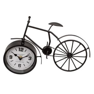 Kovový bicykel s hodinami