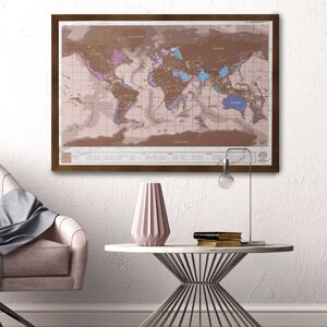 Stieracia mapa sveta - ružovo zlatá