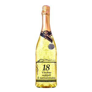 Zlaté šumivé víno 23 karát 0,75 l Narozeniny 18